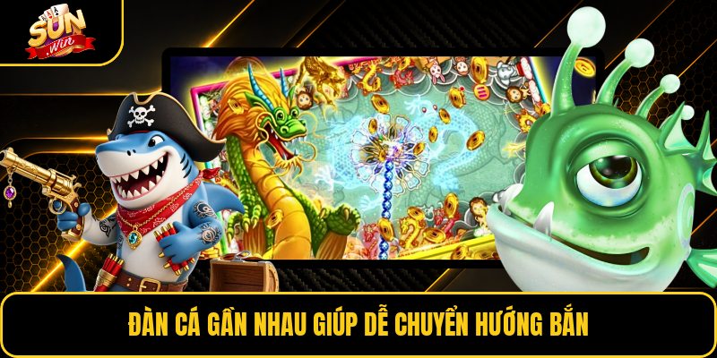 Đàn cá gần nhau giúp dễ chuyển hướng bắn