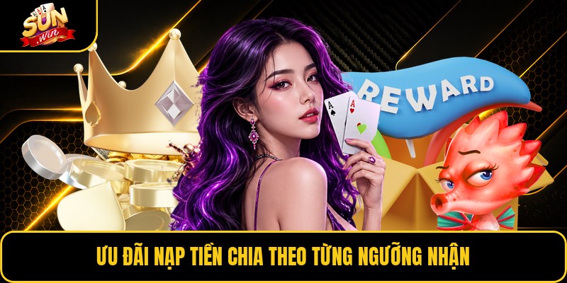 Ưu đãi nạp tiền chia theo từng ngưỡng nhận